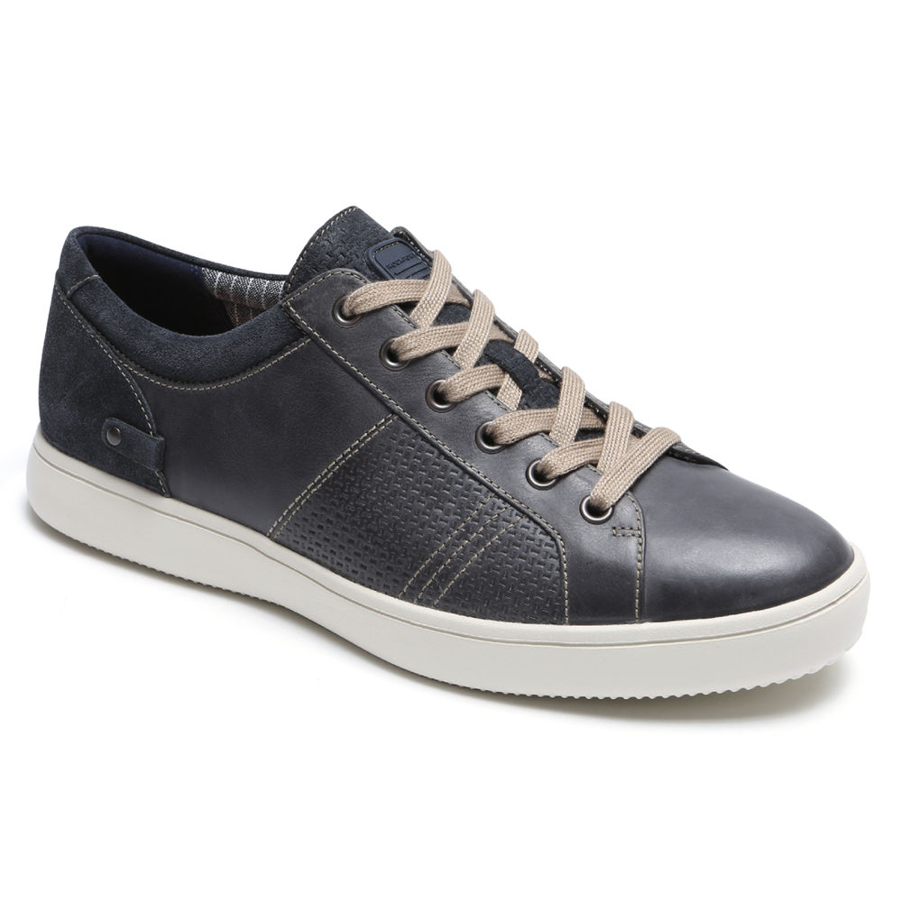 Rockport Singapore Mens Sneakers - Colle Tie Blue - AT4017526